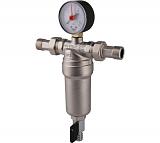 TIEMME  1/2 Фильтр с манометром со сгонами, с латунной колбой, промывной