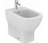 T354001 TESI Напольное пристенное биде, с отверстием под смеситель, с отверстием перелива, с крепежом