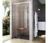 PDOP2-100 белая+транспарент, Pivot душевая дверь двухэлементная, ручки хром