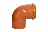 Отвод наружной канализации 110х87° рыжий