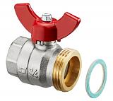 OVENTROP  Кран шаровой Oventrop муфтовый G1" BP х G1" HP с плоским уплотнением ручка "бабочка"