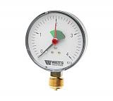 Watts  F+R201(MHR) 63/4x3/8" Манометр радиальный  63мм, 0-4 бар