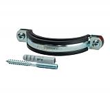 STOUT  Хомут для труб, комплект: хомут+шпилька шуруп +дюбель пластиковый 3"(87-94)