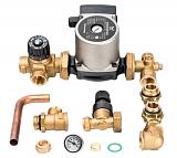 STOUT  Насосно-смесительный узел с термостатическим клапаном и байпасом; Grundfos UPSO 25-65 130