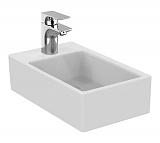 K081701 STRADA асимметричный умывальник 45X27 см, 1 отверстие под смеситель слева, без перелива, с крепежом