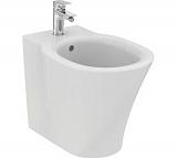 E018001 CONNECT AIR Напольное пристенное биде, отверстие под смеситель, с отверстием, с крепежом