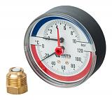 Watts  FR 818(TMAX) 10 x 1/2" Термоманометр аксиальный, 80 мм, 0-10 бар