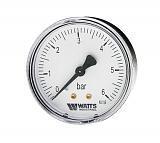 Watts  F+R100(MDA) 63/10 Манометр аксиальный   нр 1/4"х 10 бар (63мм)