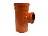 Тройник наружной канализации 200х110 87° рыжий