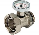 LUXOR Никелированный фитинг CR 499 (с термометром для коллектора CD, 1")