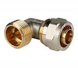 STOUT   Угольник-переходник с наружной резьбой 1"x26 для металлопластиковых труб винтовой