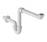 Cифон U-образный ПП белый с отводом