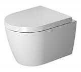 Set ME by Starck (2530090000 унитаз подвесной компакт 370*480 без смывного обода с крепежем Durafix + 0020190000 Сиденье Soft Close)