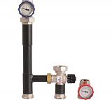 ROMMER  Насосная группа с термостатическим смесительным клапаном (35-60?С) 1" без насоса