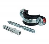 STOUT  Хомут для труб, комплект: хомут+шпилька шуруп +дюбель пластиковый 1"(32-37)