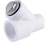 Политэк  d=40 Фильтр (соединение муфта-штуцер) для полипропиленовых труб под сварку (цвет белый)
