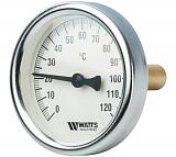 Watts  F+R801(T) 63/50 Термометр биметаллический  с погружной гильзой  63 мм, штуцер 50 мм