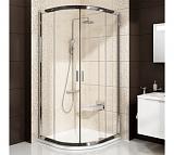 BLCP4-80 блестящий + Транспарент AntiCalc, Blix душевой уголок полукруглый, раздвижной