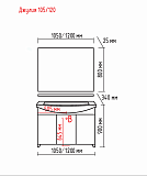 Misty Джулия -105 Зеркало с  полочкой 12 мм коричневое Л-Джу03105-1410
