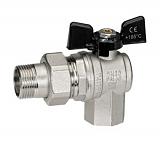 BUGATTI  Oregon Кран шаровой угловой с полусгоном (ручка-бабочка) внут-наруж резьба 3/4"