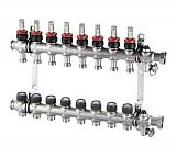OVENTROP  Группа коллекторная Oventrop "Multidis SF 12" со встроенными ротаметрами на 12 контуров