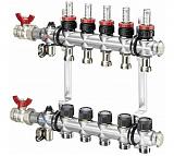 OVENTROP  Группа коллекторная Oventrop "Multidis SF 8" со встроенными ротаметрами на 8 контуров