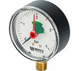 Watts  F+R201(MHR) 80/4x1/2" Манометр радиальный 80мм, 0-4 бар